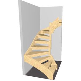 Portaat Lappiporras U2420 korkeus 2300 - 2420 mm