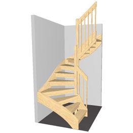 Portaat Lappiporras U2640 kaiteella korkeus 2430 - 2640 mm