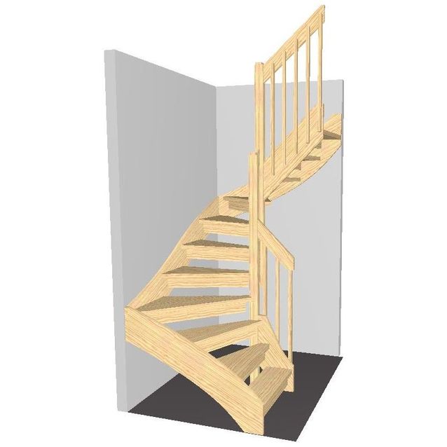 Portaat Lappiporras U2640 kaiteella korkeus 2430 - 2640 mm