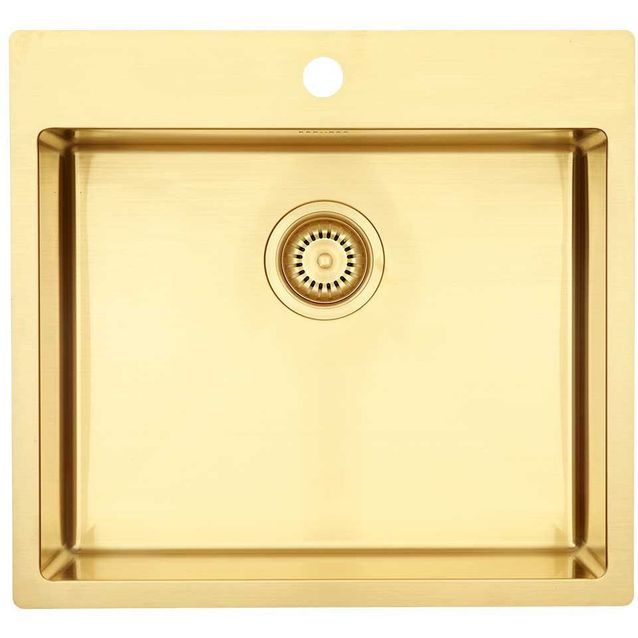 Keittiöallas Lavabo Kubus 540 Soft Brass, 540x500mm, ruostumaton teräs PVD, messinki