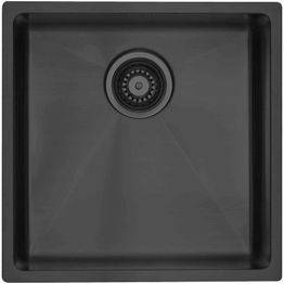 Keittiöallas Lavabo Kubus 400 Soft Shadow, 440x440mm, ruostumaton teräs PVD, musta kromi