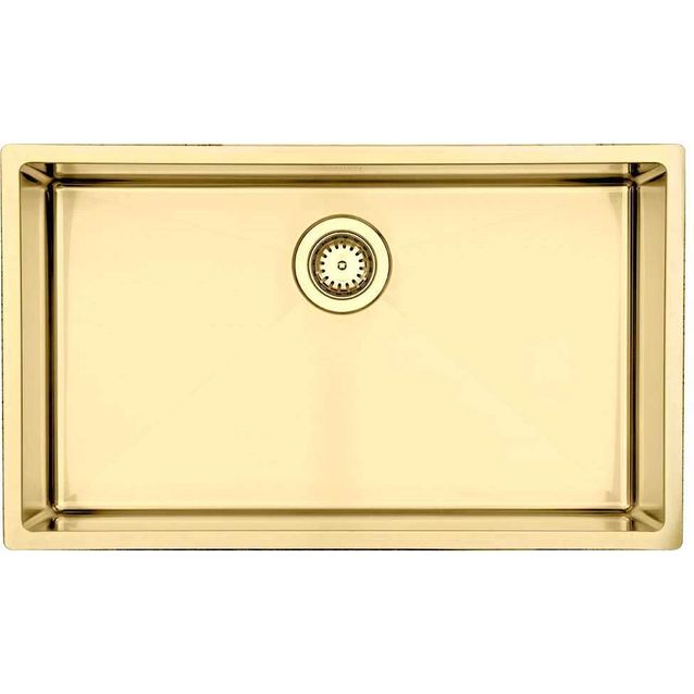 Keittiöallas Lavabo Kubus 700 Soft Brass, 740x440mm, ruostumaton teräs PVD, messinki 