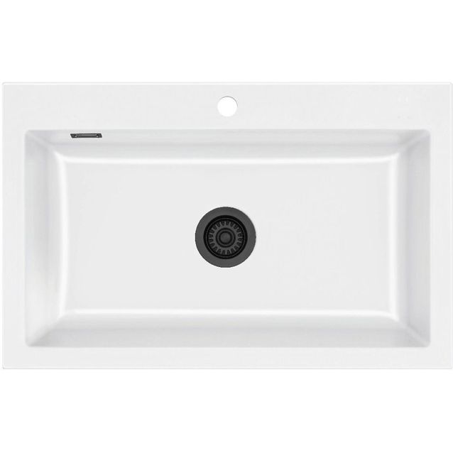 Keittiöallas Lavabo Mera 80, 800x510mm, keraaminen, valkoinen/musta 