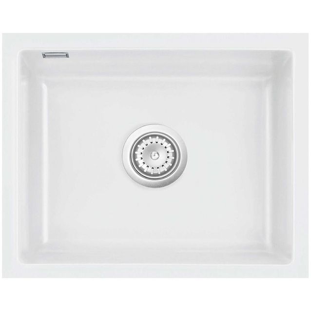 Keittiöallas Lavabo Mera 50 U, 556x441mm, keraaminen, mattavalkoinen/kromi 