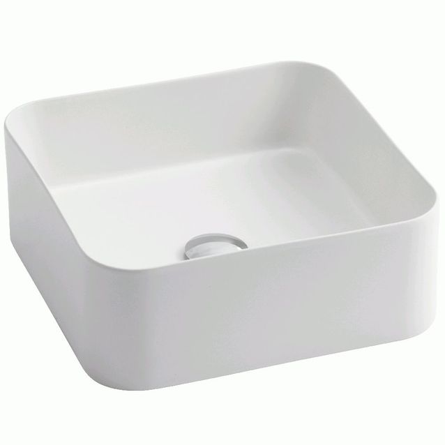 Pesuallas Lavabo Mate Slim 40x40, 400x400mm, mattavalkoinen 