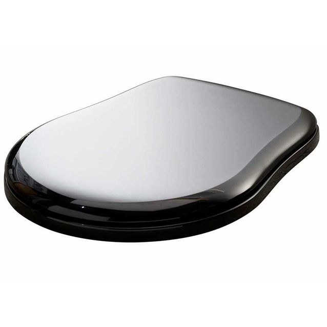 WC-istuinkansi Lavabo Retro, kromikiinnikkeet, kiiltävä musta