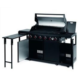 Kaasukeittiö Landmann Outdoor MaxX 6.1 Stainless Steel, 6 poltinta, sivukeitin ja lämpöhylly