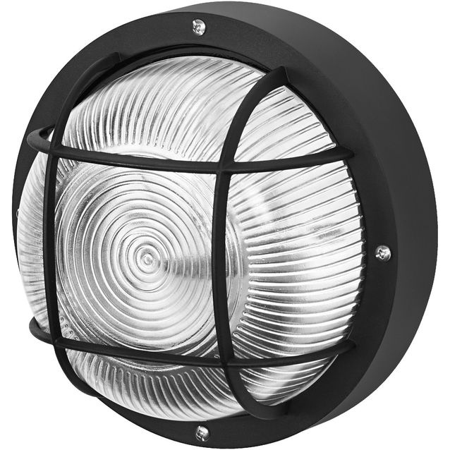 Seinävalaisin Osram Bulkhead Essential pyöreä E27 musta