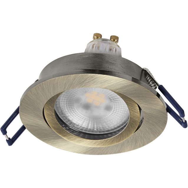 Alasvalo Osram Spot Set upotettava GU10 Dim suunnattava Click 6W 827 2700K vihreä messinki, 3kpl/pkt