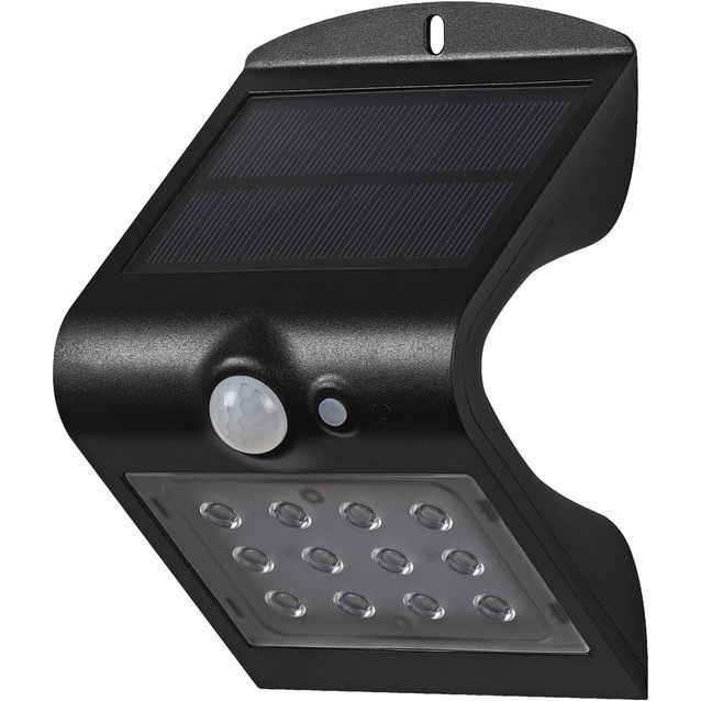 Aurinkokennoseinävalaisin liiketunnistimella Osram Endura Flood Butterfly 1.5W 4000K musta