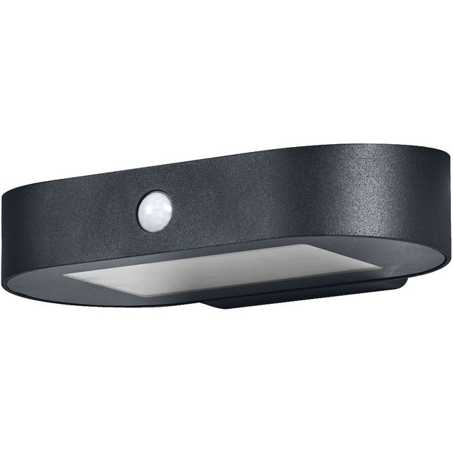 Aurinkokennoseinävalaisin liiketunnistimella Osram Endura Style ovaali 4W 3000K musta