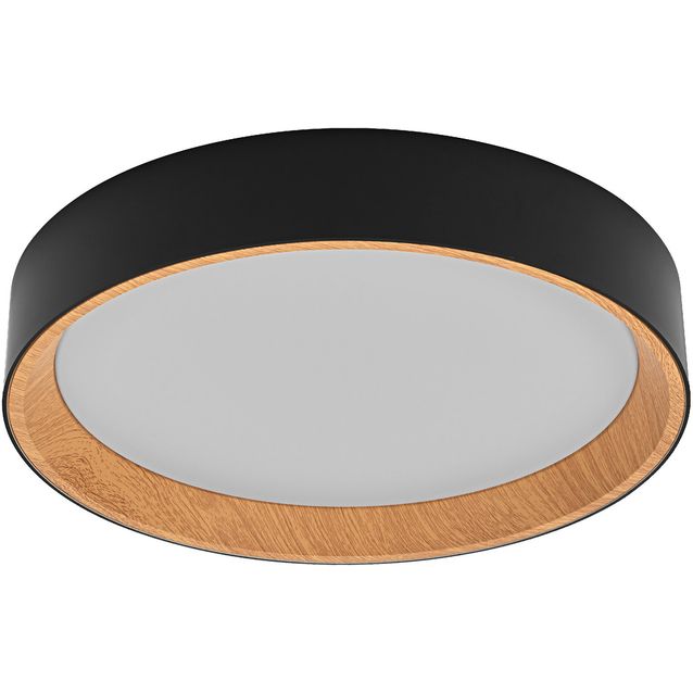 Plafondi Osram Orbis Larios 290mm 16W 830 3000K Click DIM musta/puu