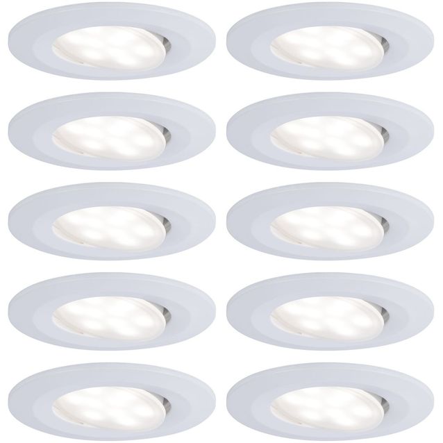 LED-Alasvalosetti Paulmann Calla 10-osainen suunnattava IP65 4000K eri värejä