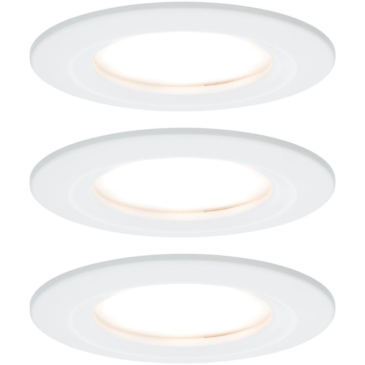 LED-Alasvalosetti Paulmann Nova 3-osainen himmennettävä IP44 2700K mattavalkoinen