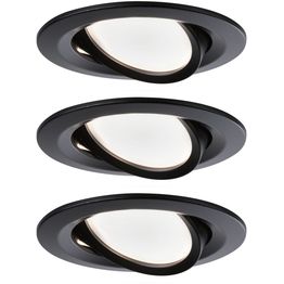 LED-Alasvalosetti Paulmann Nova 3-osainen suunnattava IP44 2700K mattamusta