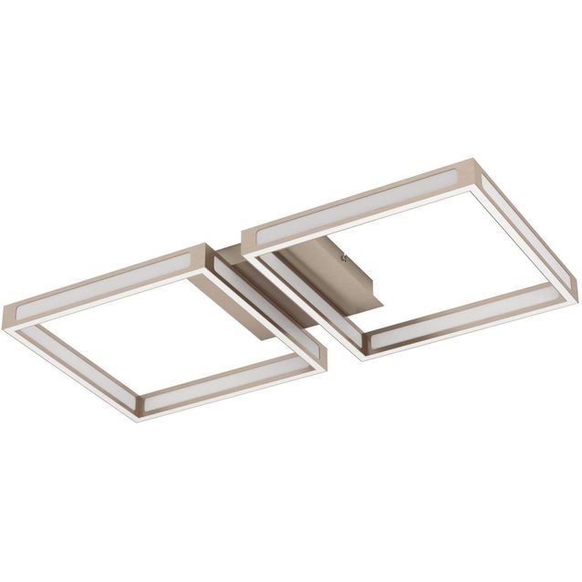 LED Kattovalaisin Eglo Altaflor 2-osainen 65x30cm harjattu teräs