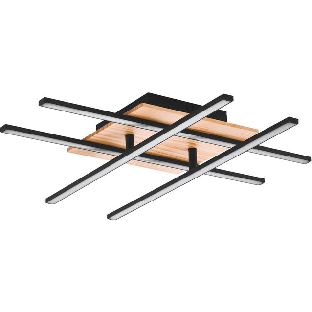 LED Kattovalaisin Eglo Marinello 1 50x50cm musta/puu