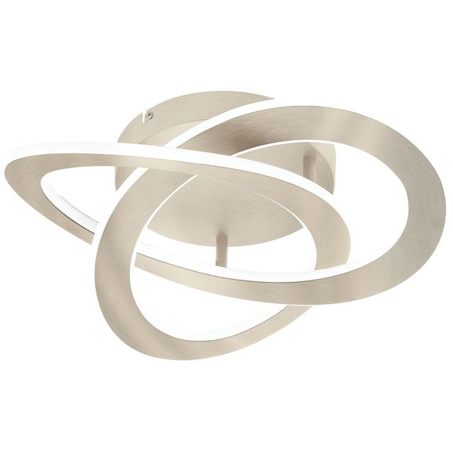 LED Kattovalaisin Eglo Rolimare 35W 42x40cm satiininikkeli valkoinen