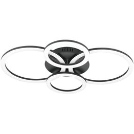 LED-Kattovalaisin Eglo connect.z Parrapos-z 41W 61,5x45x8cm musta/valkoinen