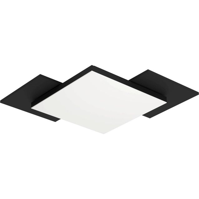 LED Kattovalaisin Tamuria 28,5x28,5cm musta valkoinen