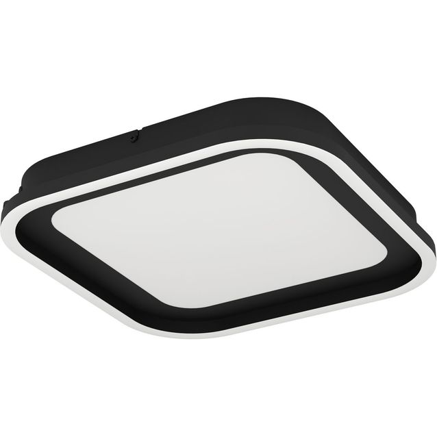 LED Plafondi Eglo Calagrano 37 5x37 5cm värivaihto kaukosäädin musta valkoinen