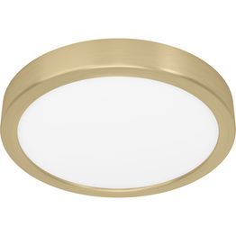 LED-Plafondi Eglo Fueva 5 harjattu messinki/valkoinen pyöreä eri kokoja