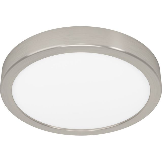 LED-Plafondi Eglo Fueva 5 himmennettävä pyöreä mattanikkeli/valkoinen eri kokoja