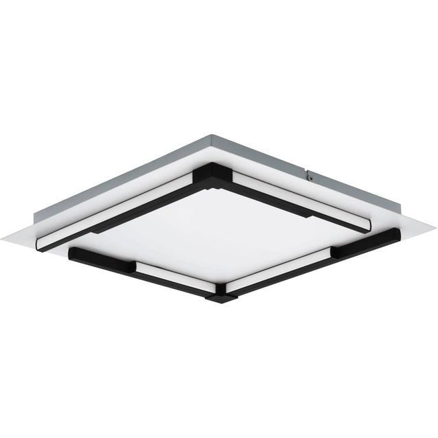 LED Plafondi Eglo Zampote 25W 38x38cm himmennettävä valkoinen musta