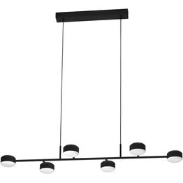LED-Riippuvalaisin Eglo Clavellina 6-osainen 120x40cm musta/valkoinen