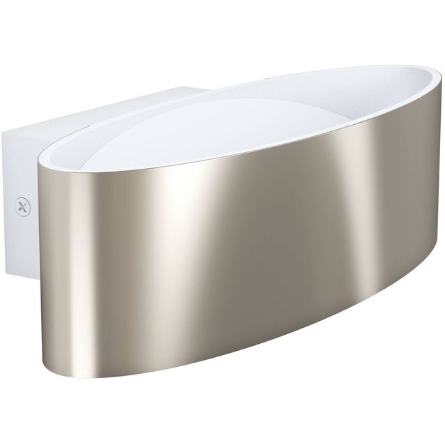 LED Seinävalaisin Eglo Maccacari 27x7,5cm harjattu teräs/valkoinen