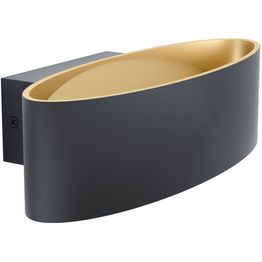 LED-Seinävalaisin Eglo Maccacari 27x7,5cm musta/kulta