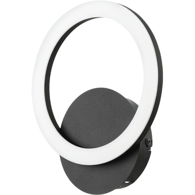 LED Seinävalaisin Eglo connect z Parrapos z 12W 20x24cm musta valkoinen