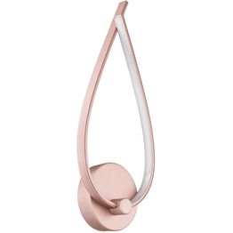 LED-Seinävalaisin Palozza 42,5cm ruusukulta