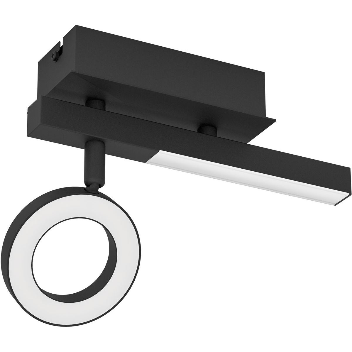 LED-Spottivalaisin Eglo Cardillio 2 2.2W 22,5x6,5x16,5cm musta/valkoinen