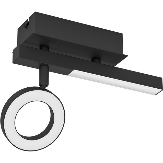 LED Spottivalaisin Eglo Cardillio 2 2 2W 22 5x6 5x16 5cm musta valkoinen