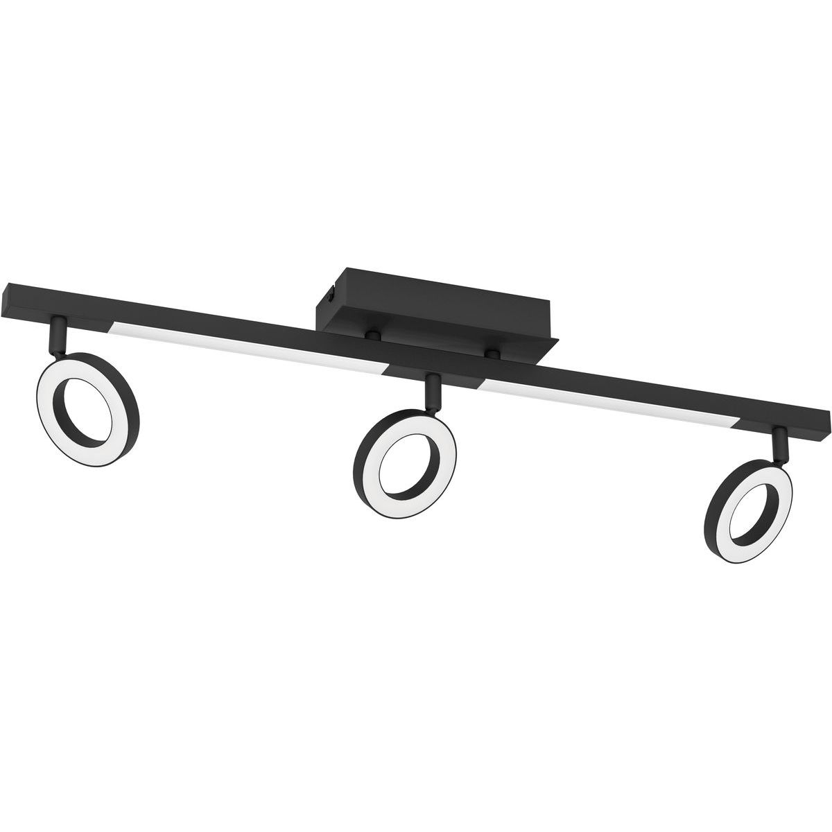 LED-Spottivalaisin Eglo Cardillio 2 3-osainen 38,5x8,5x17,5cm musta/valkoinen