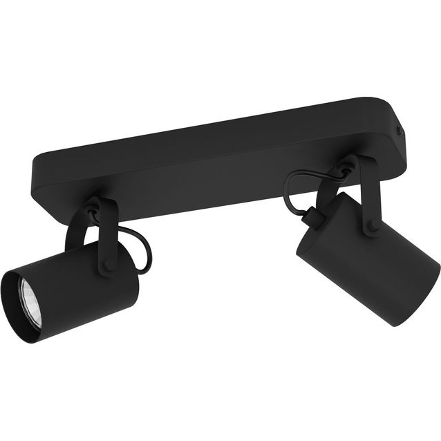 LED Spottivalaisin Eglo Sorego 2 osainen 28x10x12cm musta