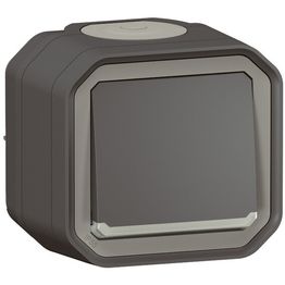 Kontrollivalollinen vaihtokytkin Legrand Plexo 10 A IP55 pinta, antrasiitti