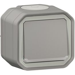 Kontrollivalollinen vaihtokytkin Legrand Plexo 10 A IP55 pinta 24 V merkkivalolla, harmaa