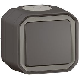 Vaihtokytkin/painike Legrand Plexo 10 A IP55 pinta, antrasiitti