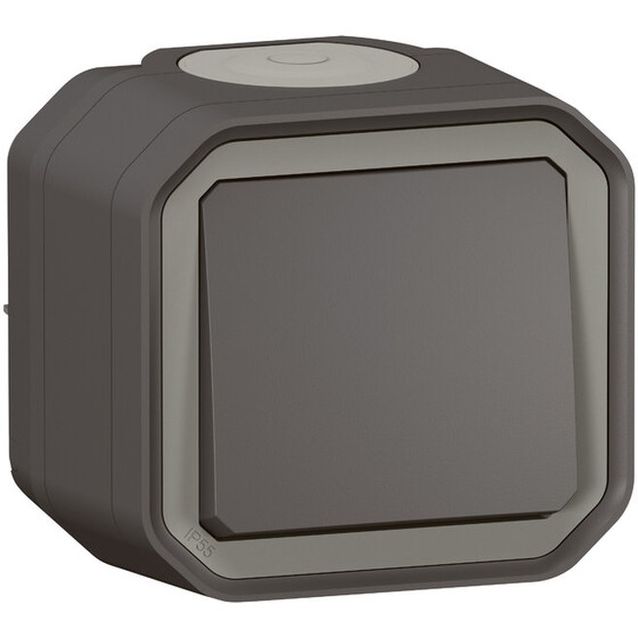 Vaihtokytkin/painike Legrand Plexo 10 A IP55 pinta, antrasiitti