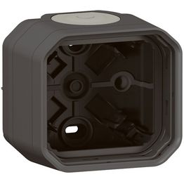 Pintakotelo Legrand Plexo 1-osainen IP55 2 kalvoläpivientiä, antrasiitti
