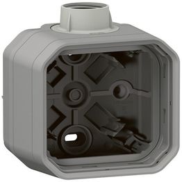 Pintakotelo Legrand Plexo 1-osainen IP55 PG 16 -läpiviennillä, harmaa