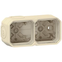 Pintakotelo Legrand Plexo 2-osainen IP55 4 kalvoläpivientiä, beige