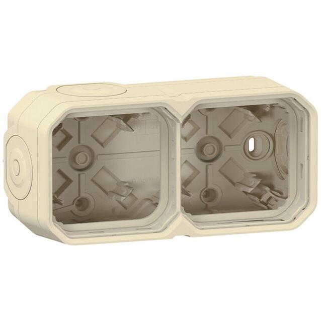 Pintakotelo Legrand Plexo 2-osainen IP55 4 kalvoläpivientiä, beige