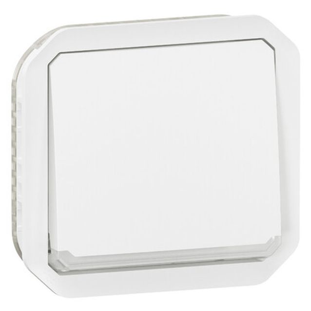 Vaihtokytkin Legrand Plexo 10 A IP55 hakuvalolla, mekanismi, valkoinen