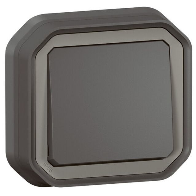 Vaihtokytkin Legrand Plexo 10 A IP55 uppo, antrasiitti