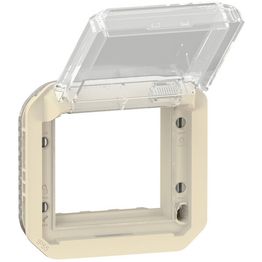 Adapteri Legrand Plexo Mosaic-tuotteille, läpinäkyvällä läpällä, beige