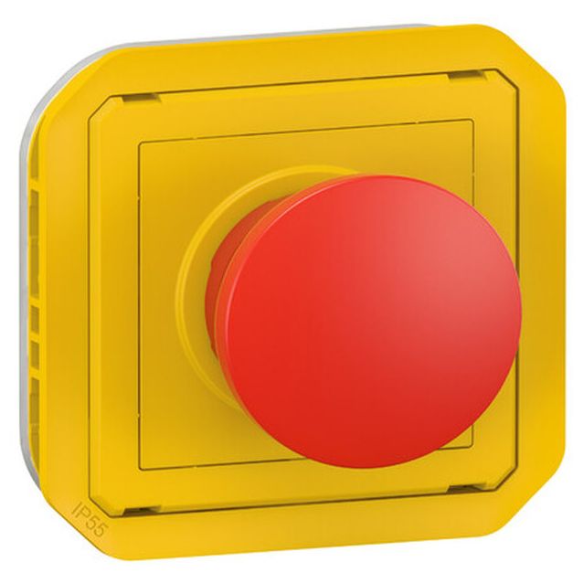 Hätäseispainikemekanismi Legrand Plexo 3 A IP55, keltainen