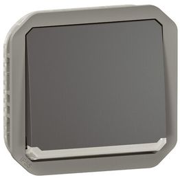 Vaihtokytkinmekanismi Legrand Plexo hakuvalolla 10 A IP55, antrasiitti